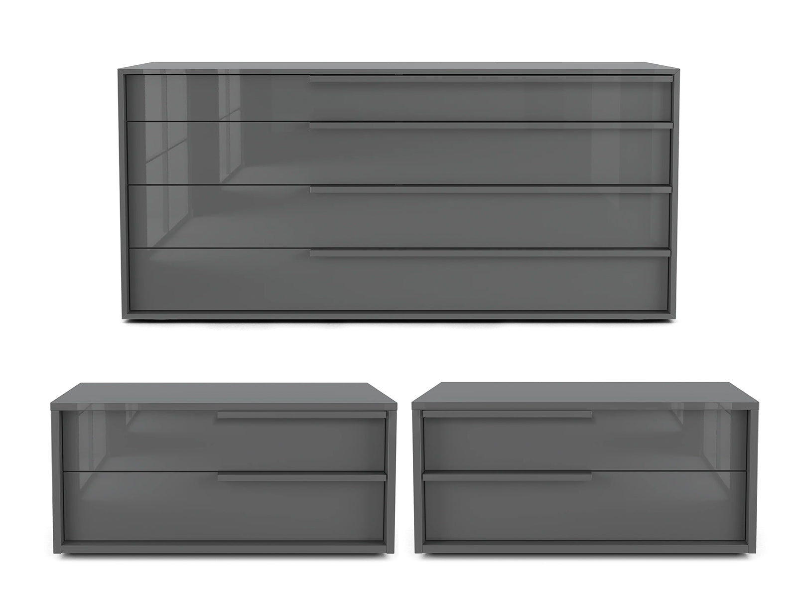ALESSIO SET | DARK GRAY HIGH GLOSS