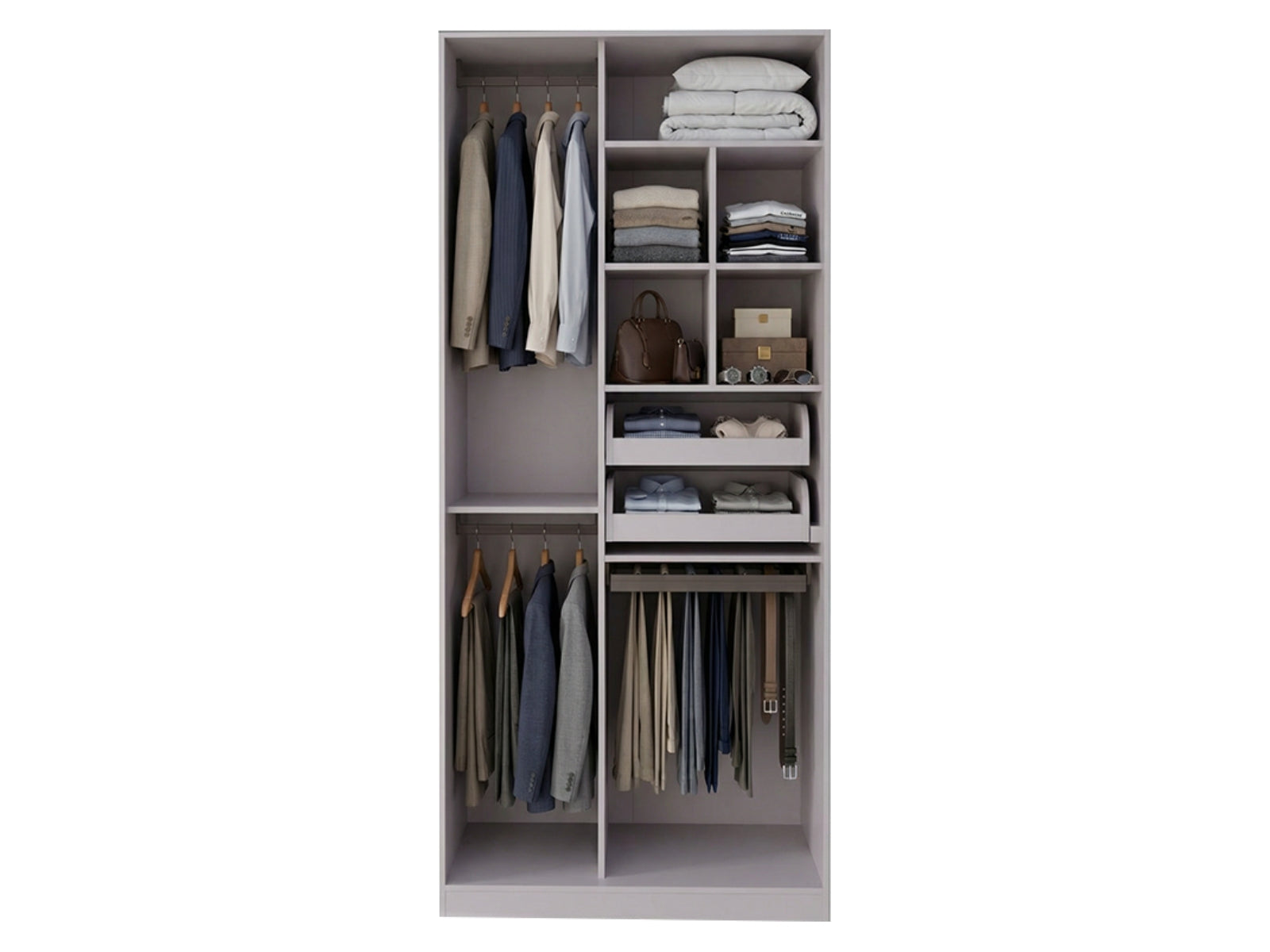 100 RACK WITH TROUSERS V7 | TAUPE