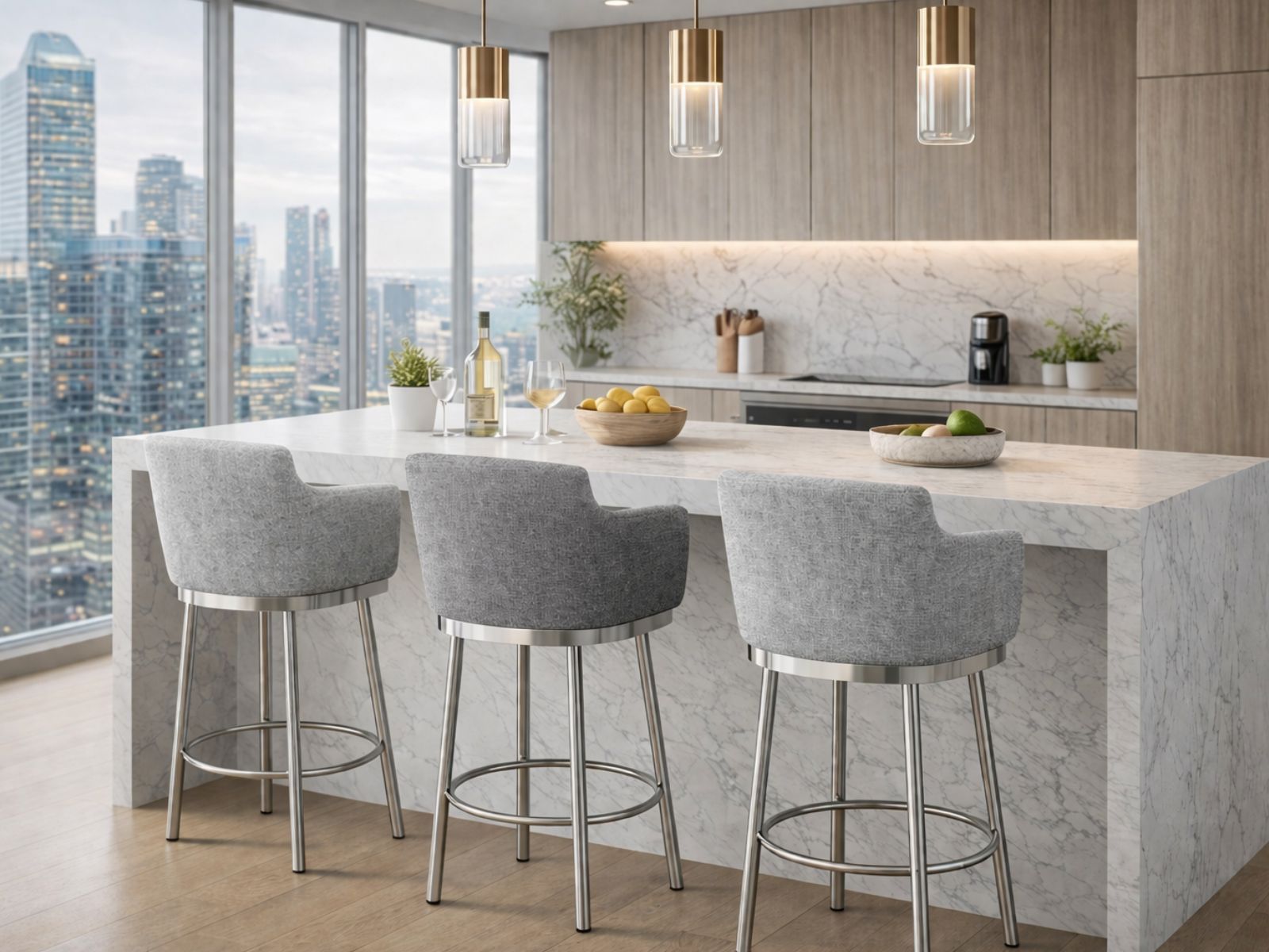 SUZZIE BAR STOOL | GRAY