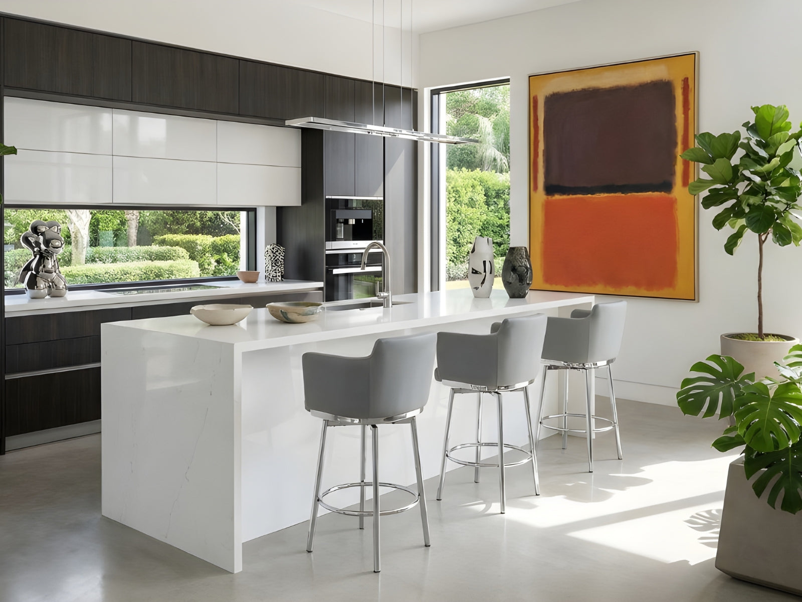 SUZZIE BAR STOOL | LIGHT GRAY