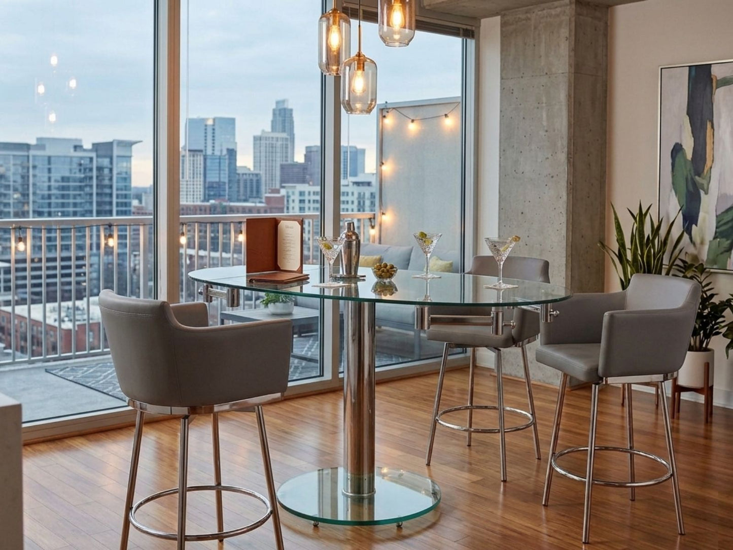 SUZZIE BAR STOOL | LIGHT GRAY