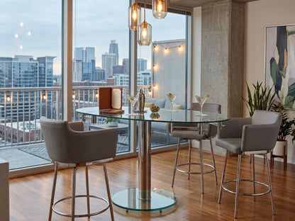 SUZZIE BAR STOOL | LIGHT GRAY