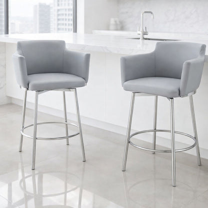 SUZZIE BAR STOOL | LIGHT GRAY