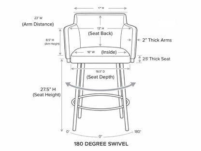 SUZZIE BAR STOOL | LIGHT GRAY