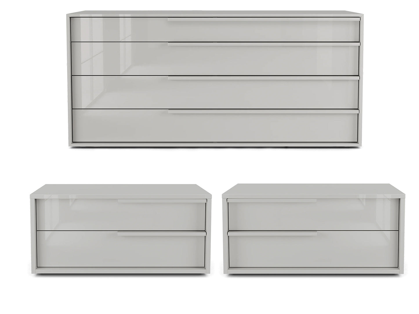 ALESSIO SET  | TAUPE HIGH GLOSS