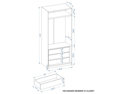 100 HANGER DRAWER V1  | TAUPE