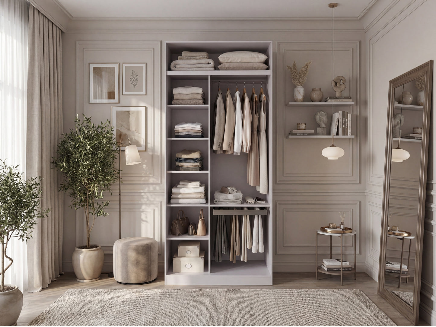 100 RACK WITH TROUSERS V3  | TAUPE