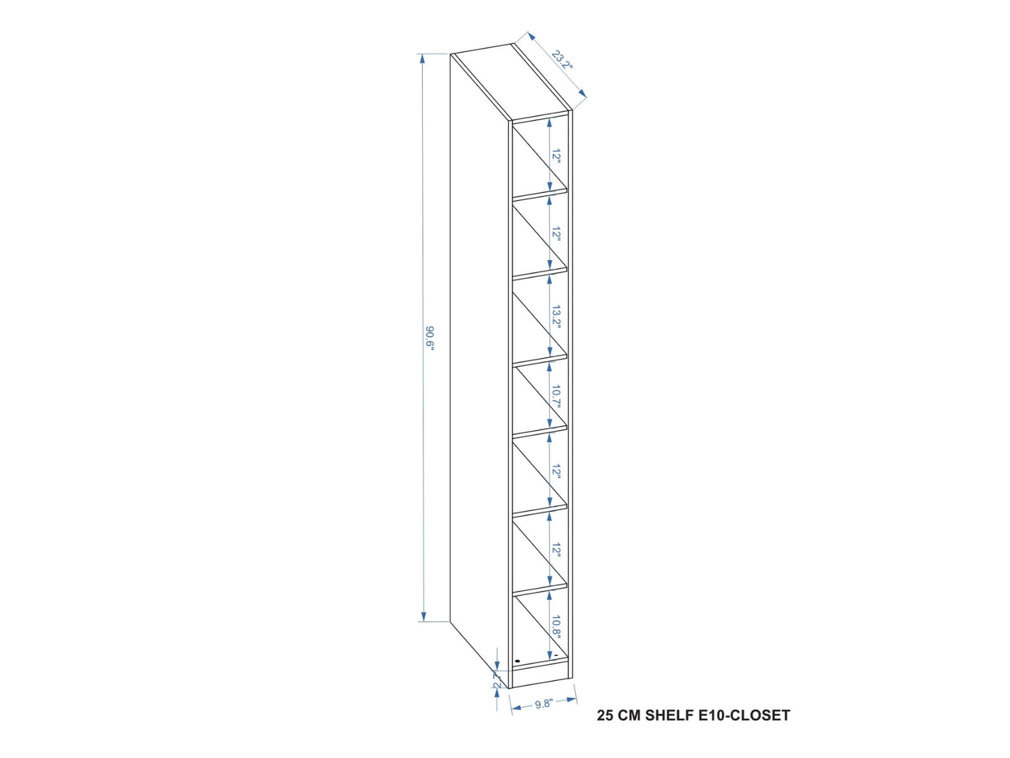 25 CM SHELF E10  | TAUPE