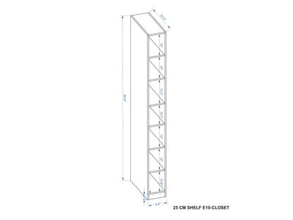25 CM SHELF E10  | TAUPE