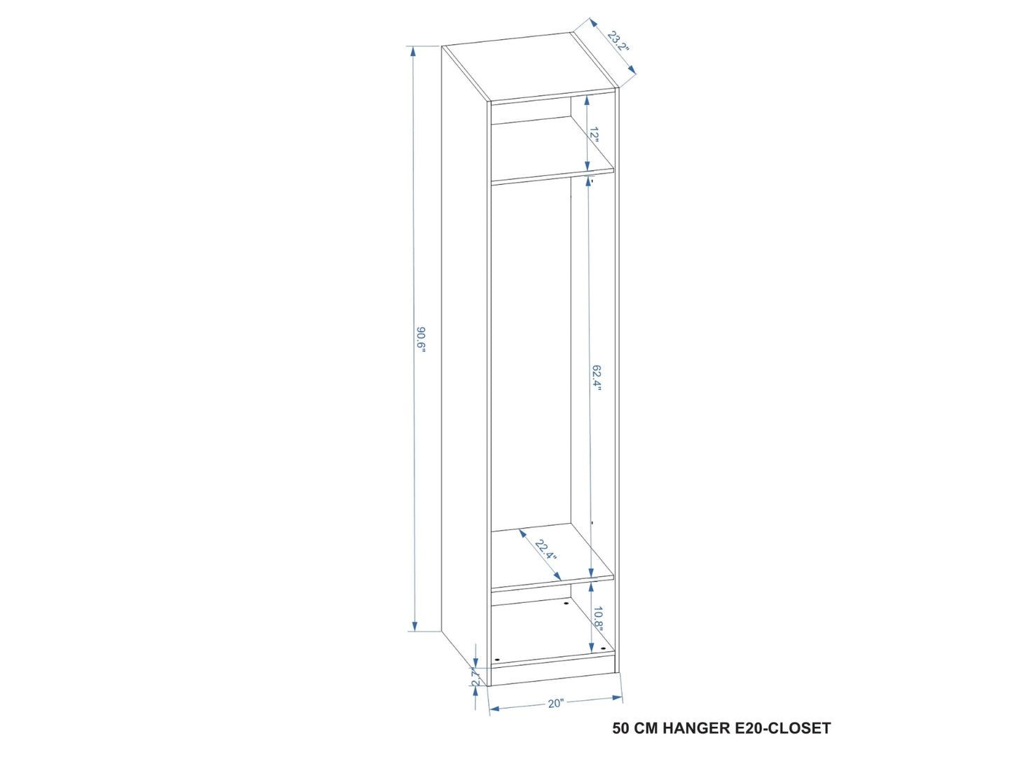 50CM SHELF E20  | TAUPE