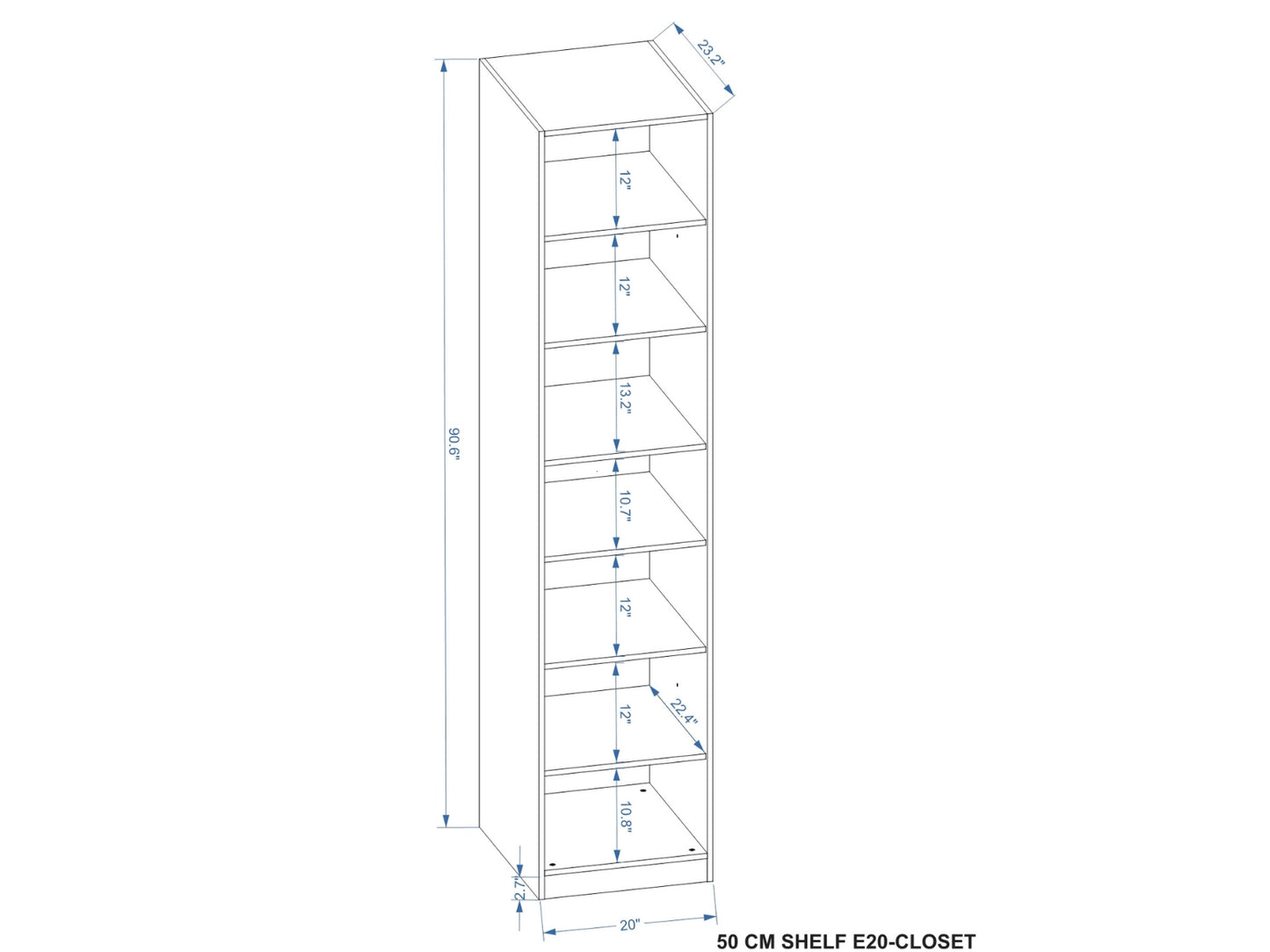 50CM SHELF E20  | TAUPE