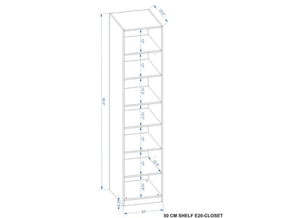 50CM SHELF E20  | TAUPE