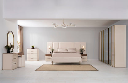 AURELIA LUX KING | BEIGE SOFT FABRIC