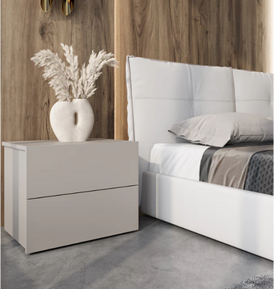 Ayla Nightstand | Taupe Matte
