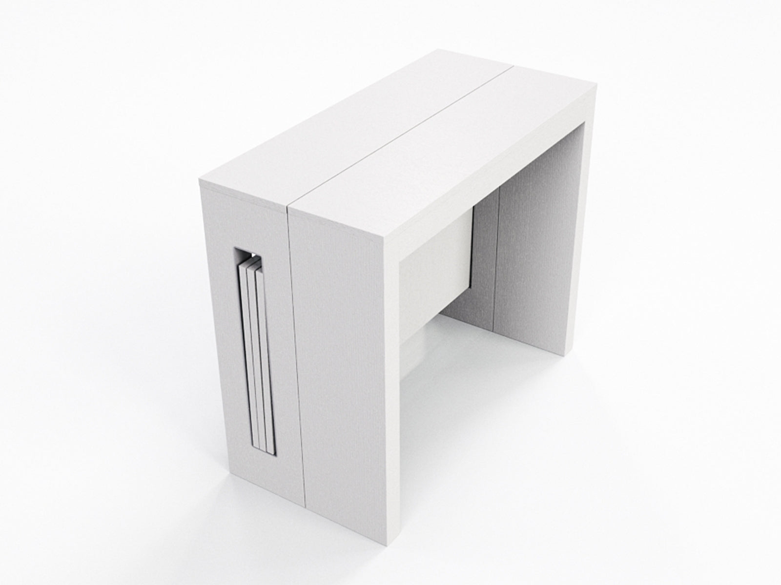 Elasto extendable console table in white melamine. – Casabianca Home